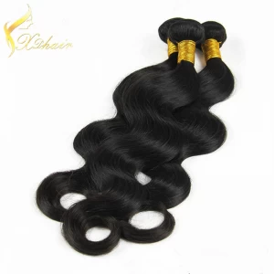 China High Quality Brazilian Body Wave Human Hair Weave1b#  1 Bundle 20" 100gram Remy Human Hair Weft Extensions fabricante