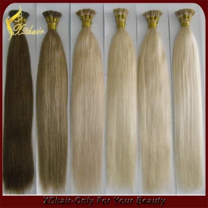 China High Quality I Tip 100% Virgin Indian Remy Hair Extensions Pre-bonded Hair Extension manufacturer