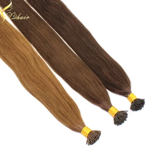 中国 High positive feedback wholesale i tip 100% virgin indian remy hair extensions 制造商