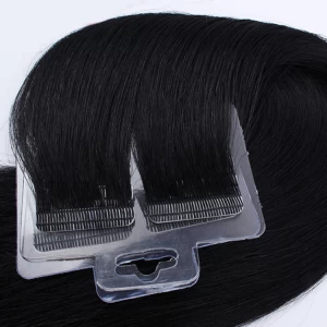 中国 High quality 100% virgin brazilian silky straight remy human tape hair extension メーカー