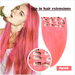 China High quality cheap 100% Brazilian human hair clip in hair extension manufacturer