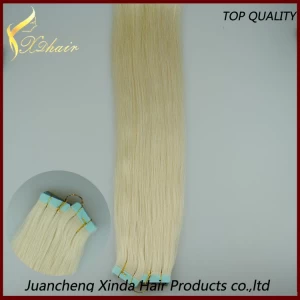中国 High quality double sided remy russian tape hair extension メーカー