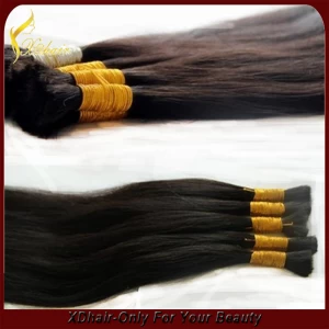 中国 High quality natural human hair extension colored bulk hair 制造商