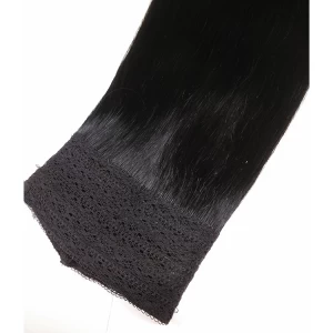 Cina L'alta qualità peruviana huma pizzo estensione dei capelli capovolgere nei capelli produttore
