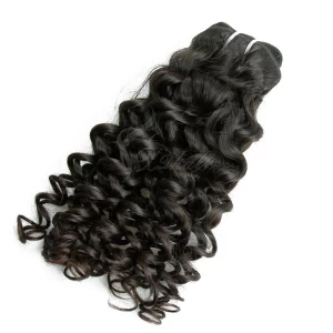 China High quality remy indian deep curly hair fabricante