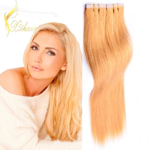 China Highest Quality European Hair Skin Weft 8-30inch Remy Human Hair Tape Hair Extension manufacturer