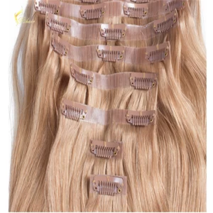 porcelana Hot New Products Factory Wholesale PU/skin weft clip in human hair extensions fabricante