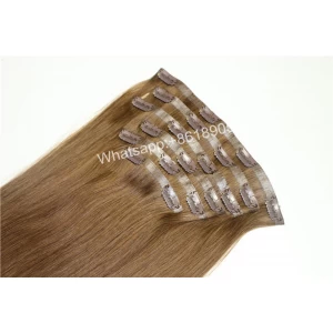 China Hot Quality Real Virgin Fast Shipping Large Stock Virgin Russian clip in Hair Wholesale fabricante