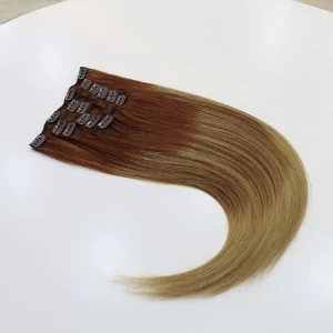 Cina Hot Sale Clip In Hair Extension 10-30inch Free Sample, 100% Real Virgin Human Hair Clip Hair Extension produttore
