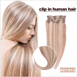 China Hot Sale Factory Cheap Price High Quality 100% Human Remy One Piece Clip In Human Hair Extensions fabrikant