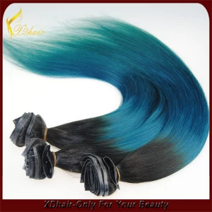 porcelana Hot Sale Virgin Remy Hair Clip In Hair Extension Factory Wholesale Ombre Color fabricante