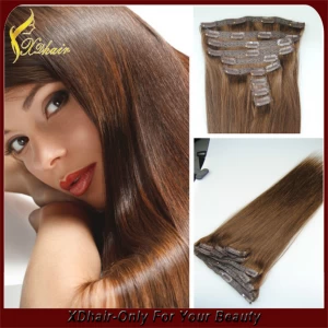 中国 ヘアエクステンションレミー人間の髪の毛最高品質の熱い販売の新製品クリップ メーカー