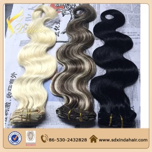 China Hot Selling Brazilian Clip In Hair Extension fabricante