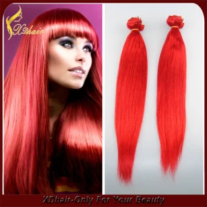 China Hot Selling Golden Supplier factory price red color clip in human hair extension fabricante