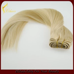 China Hot new products for 2015 cuticle virgin remy wholesale 7A grade blonde brazilian hair weft manufacturer
