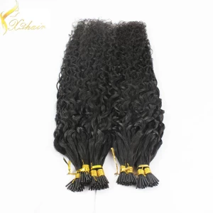 中国 Hot new products for 2016 best selling products i tip hair extension curly color 制造商