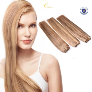 China Hot sale 2016 human clip in hair extensions for black women single piece clip in hair manufacturer