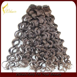 China Hot sale factory price high quality 100% Brazilian virgin remy human hair weft deep wave light brown hair weave manufacturer
