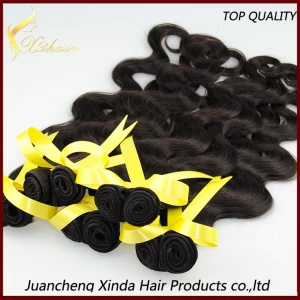 中国 Hot sale high quality wholesale body wave double wefted 100% peruvian body wave hair 制造商