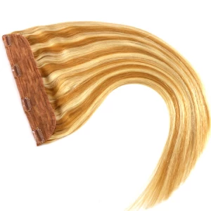 中国 Hot sale large stock 100% unprocessed clip in hair extensions dark brown unprocessed clip in hair extensions 200grams メーカー