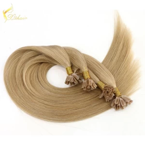 中国 Hot seller 100% remy Human cuticles Hair Italian Keratin top quality indian remy stick tip double drawn mini tip hair メーカー