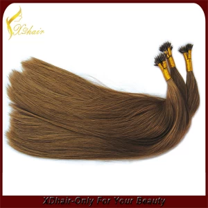 porcelana Hot selling high quality 100% unprocessed Indian human hair full ends nano ring hair extension fabricante