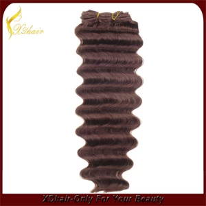 Chine Hot selling new products European Indian Brazilian hair weft bulk deep wave body wave loose wave curly two tone hair weave fabricant