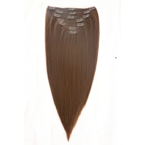 中国 Hot selling no tangle no shed double drawn thick remy hair clip ins 160g メーカー