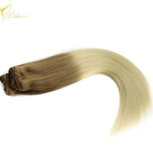 China Hot selling trade assurance double weft shedding blond hair extension bundles fabricante