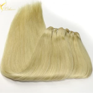 China Hot selling trade assurance double weft shedding free blonde color hair weave Hersteller