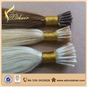 Chine I tip human hair extensions 1g strand Wholesale remy human hair 100% human hair virgin brazilian hair straight fabricant