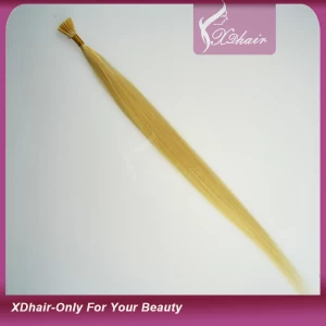 中国 I tip human hair extensions 1g strand Wholesale remy human hair 100% human hair virgin brazilian hair メーカー