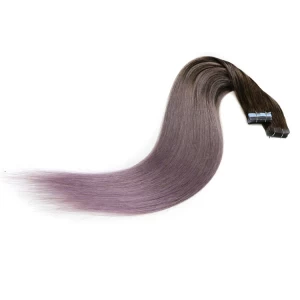 An tSín Fashion hot sale balayage color PU tape in hair extensions déantóir