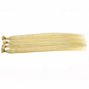 China wholesale price grade 8A #60 color fusion flat tip hair extensions manufacturer