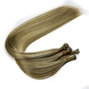 China In stock wholesale price 20" silky straight I stick tip hair extensions manufacturer
