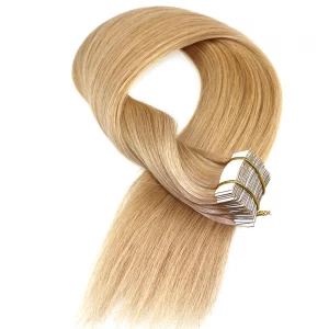 China Light blond hair cheap price tape  weft factory wholesale  human hair fabricante