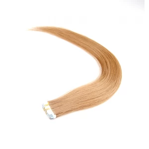 China Light blond tape human hair extension pu skin weft manufacturer