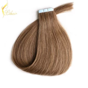 China Light brown hair extension skin weft 2.5g piece one year hair weft peruvian hair fabricante