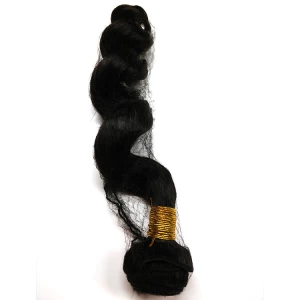 中国 Lose wave human hair extension natural black factory price hair 制造商