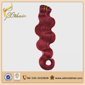 China Manufacture Wholesale Human Hair Virgin Remy Clip in hair extension cheap price 100% human hair fabrikant