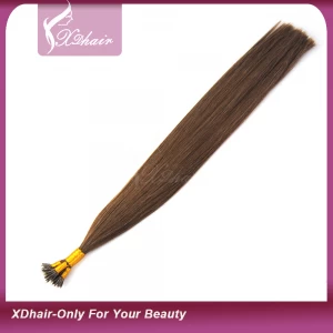 China Manufacture Wholesale Human Hair Virgin Remy Pre-Bonded 1g Nano Tip Hair Extensions fabricante