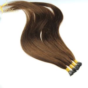 Cina Most popular in UK double drawn russian virgin i tip keratin remy 613 produttore