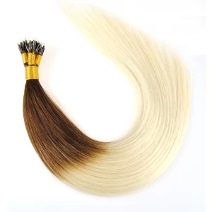 China Nano ring human hair extension factory price wholesale hair extension fabricante