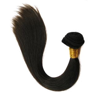 China Natural wave human hair extension black hair weaving soft hair fabricante