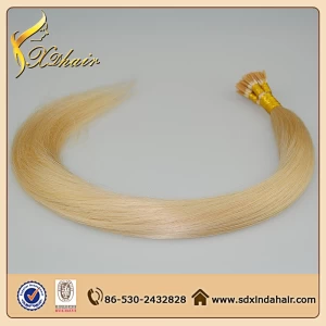 China New arrival hot selling italian keratin remy hair pre-bonded brazilian i tip hair extension fabricante