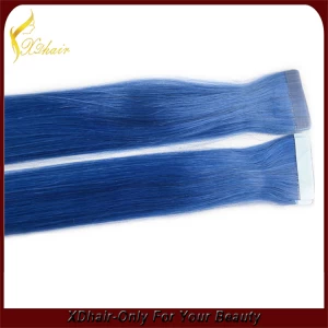 China New product best colored high quality glue Indian virgin hair double drawn Germany glue beautiful colored tape hair extension manufacturer