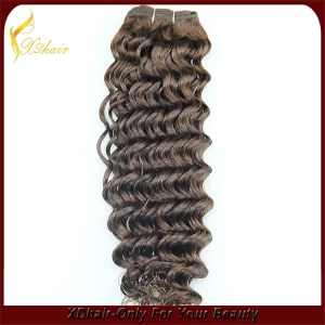 中国 Wholesale price best quality body wave 100% Indian remy human hair weft bulk 制造商
