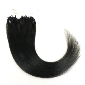 China New product indian temple hair virgin brazilian remy human hair seamless micro loop ring hair extension Hersteller