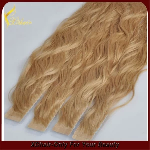 China New product no shedding no tangle 100% Brazilian virgin remy hair body wave tape hair extension manufacturer