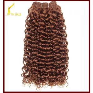 中国 New style new fashion hot selling product 100% Brazilian virgin remy human hair weft bulk curly double weft hair weave メーカー